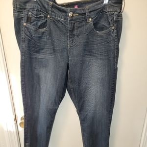Torrid Dark  blue denim jeans Size 16 with ankle zipper.